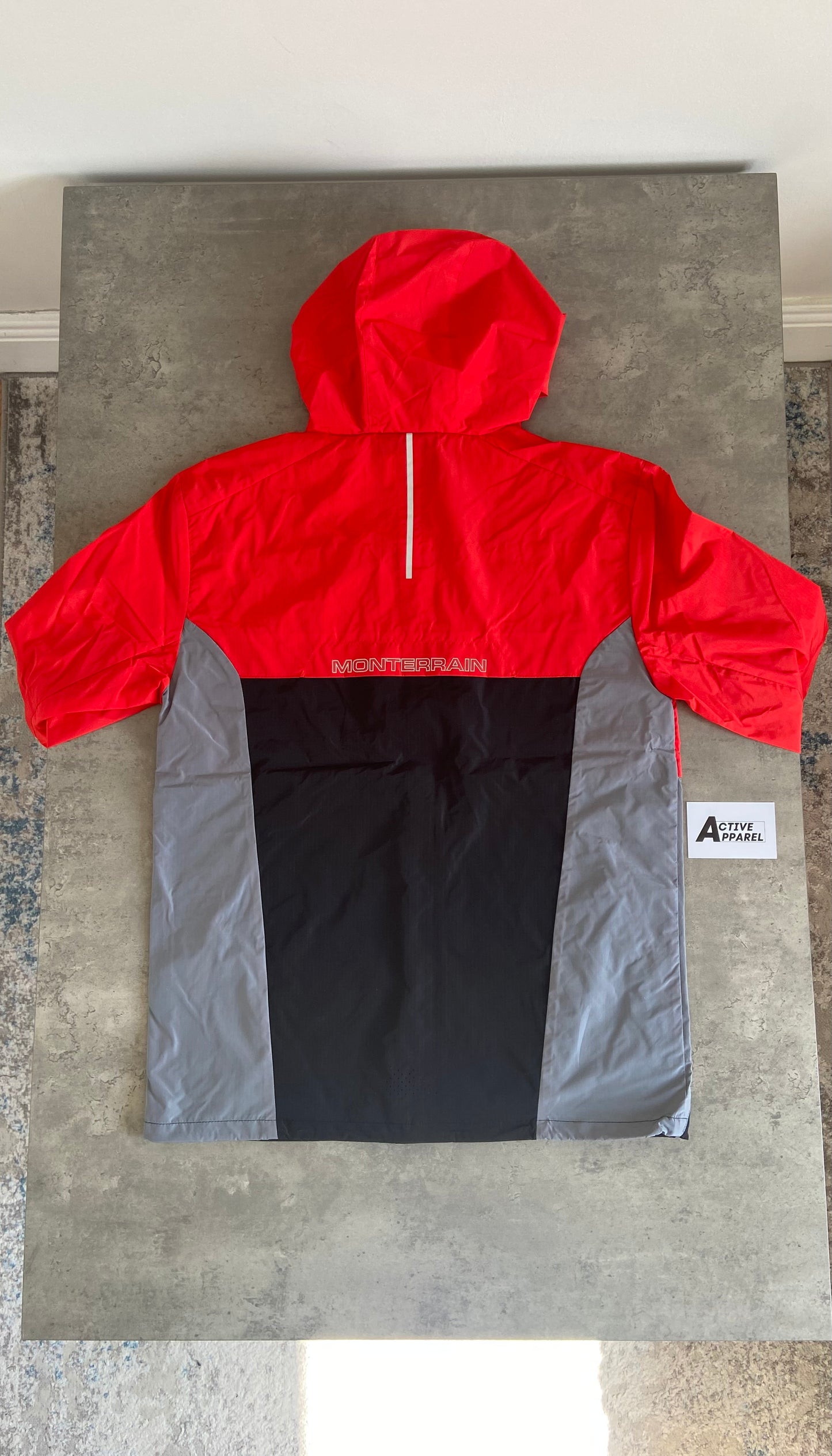 MONTERRAIN WINDRUNNER JACKET - RED/BLACK/GREY