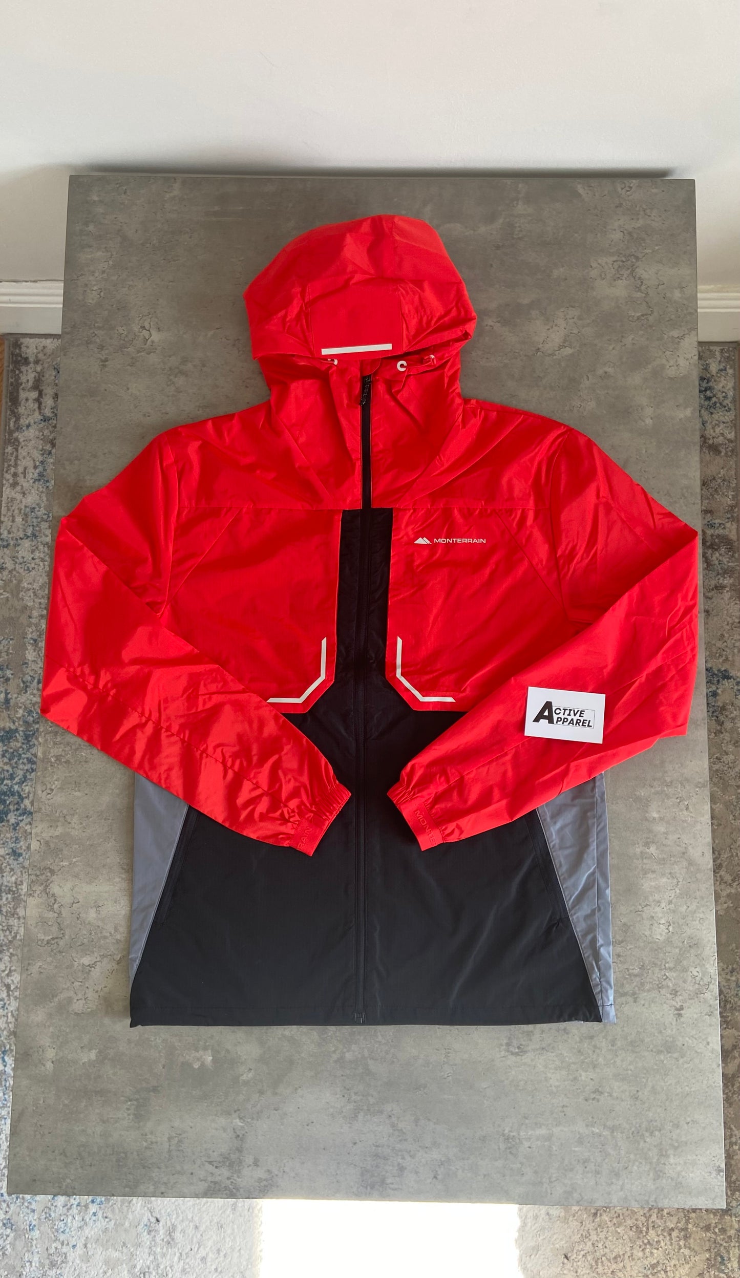 MONTERRAIN WINDRUNNER JACKET - RED/BLACK/GREY