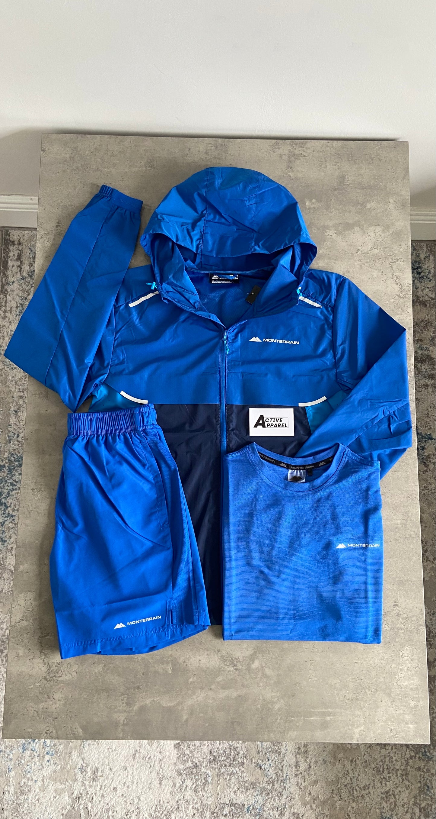 MONTERRAIN WINDRUNNER 3-PIECE SET - AQUA BLUE/NAVY