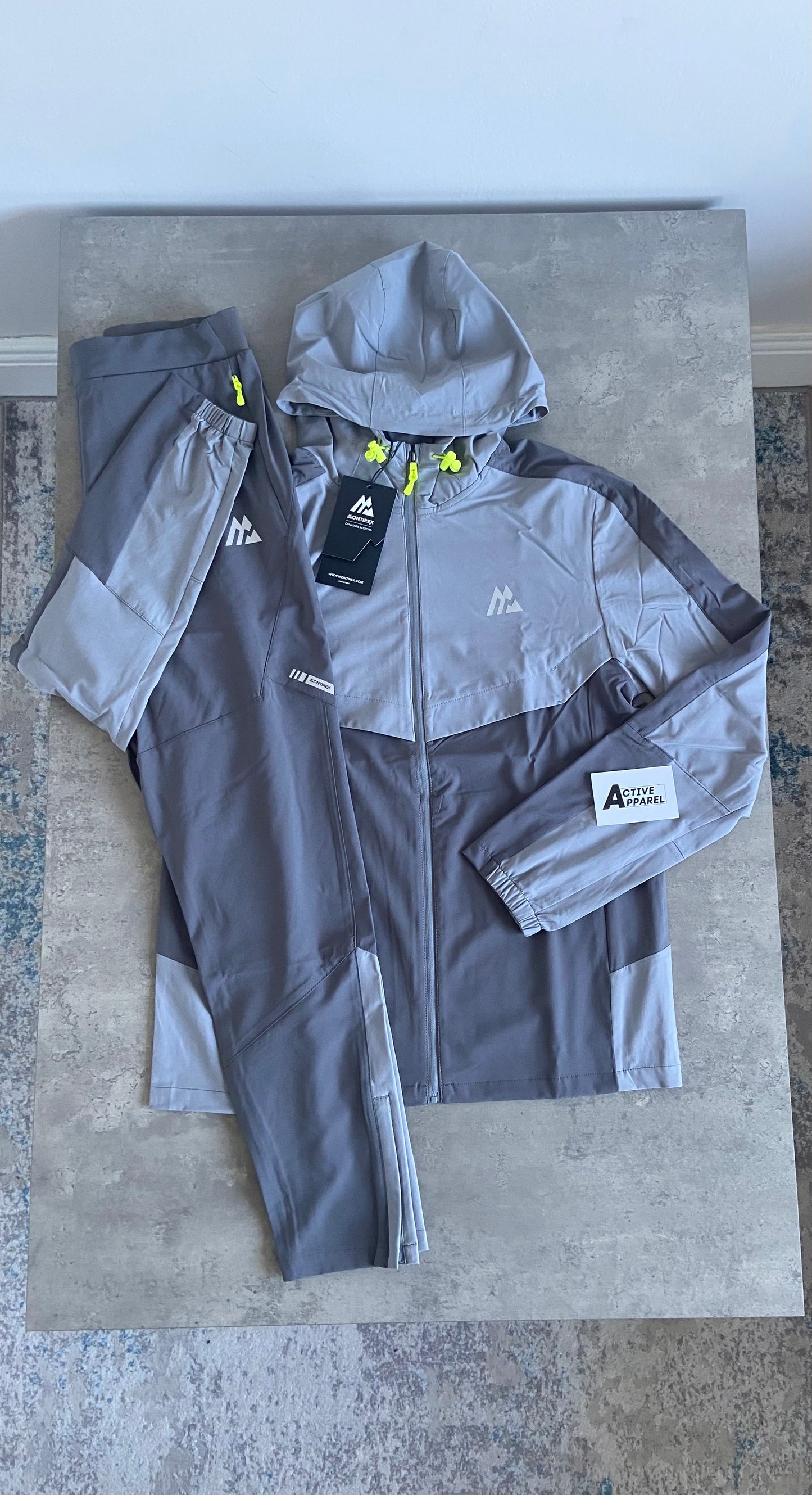 MONTIREX TWO-TONE TRACKSUIT - PLATINUM GREY/CEMENT GREY/ VOLT