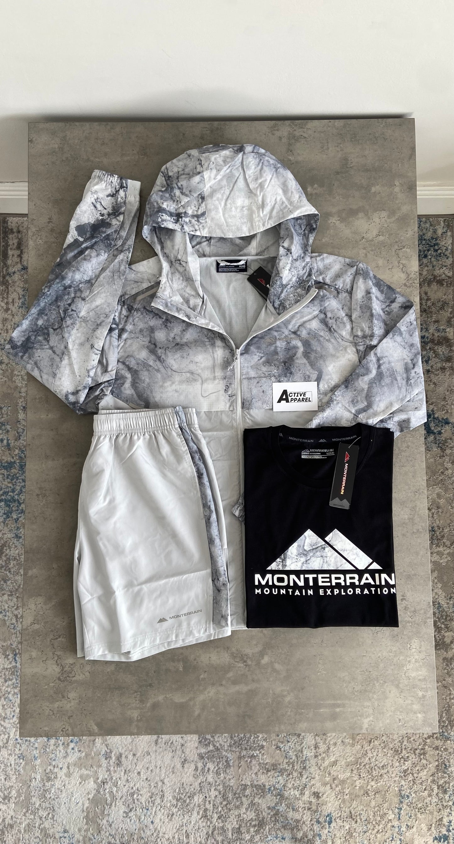 MONTERRAIN GLACIAL AFFECT WINDRUNNER 3-PIECE SET - OYSTER WHITE