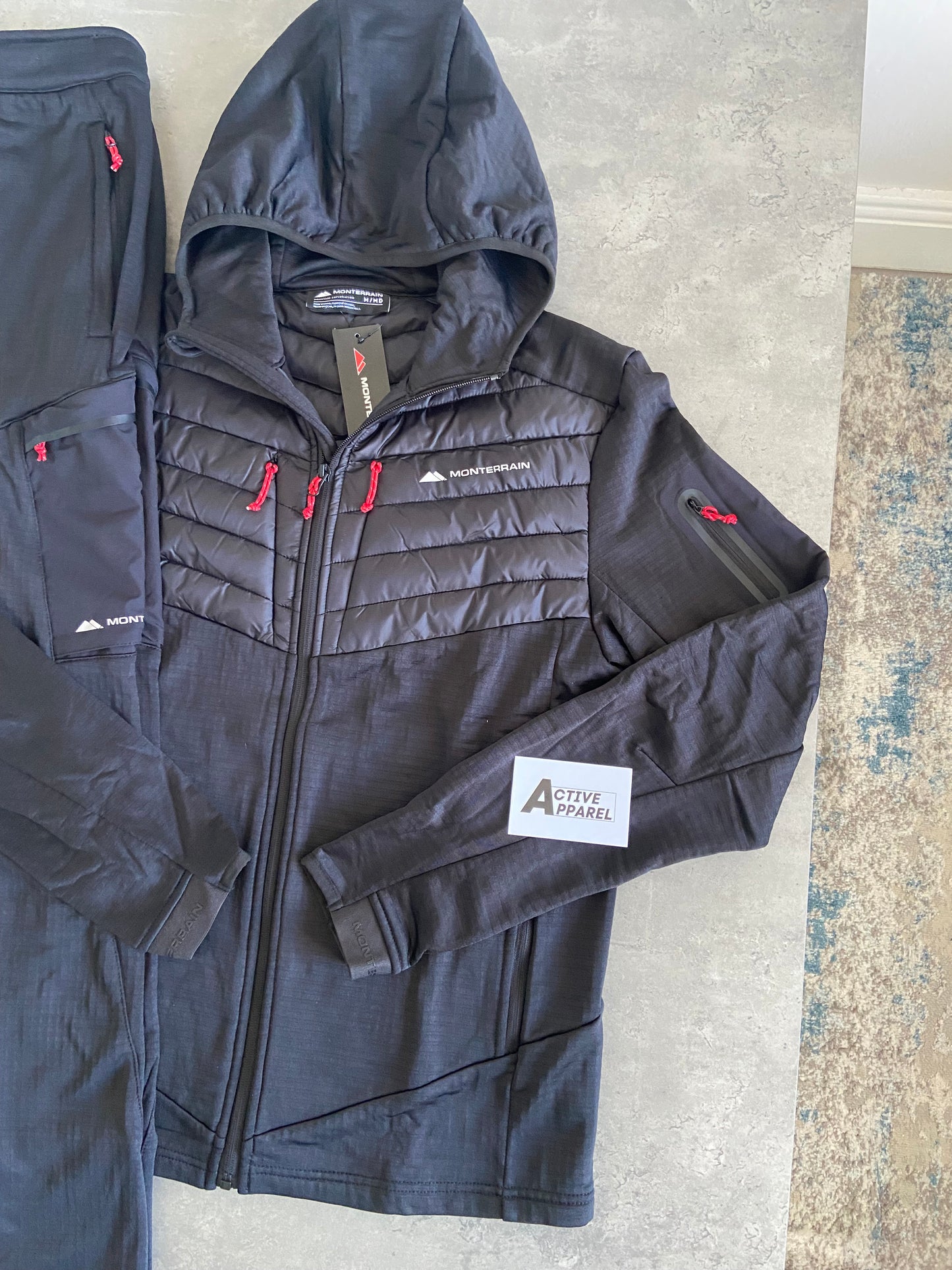 MONTERRAIN HYBRID TRACKSUIT - JET BLACK