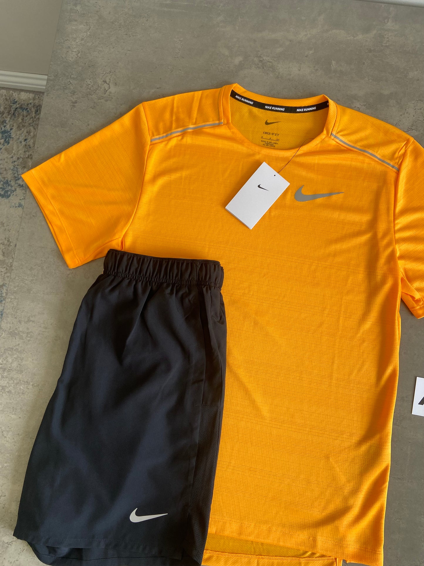 NIKE MILER SET - ORANGE/BLACK