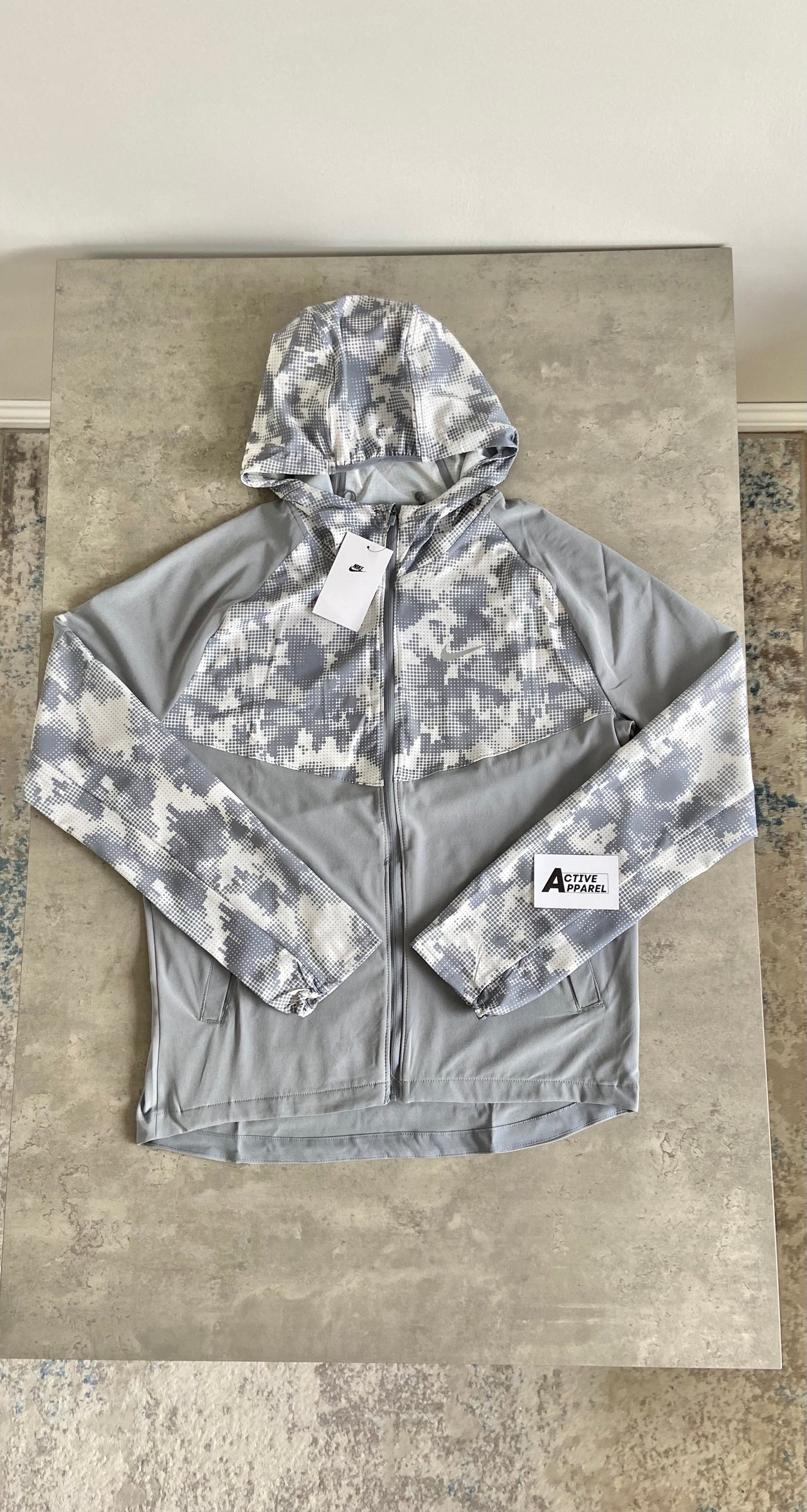 NIKE REPEL WINTER CAMO TRACKSUIT - GREY