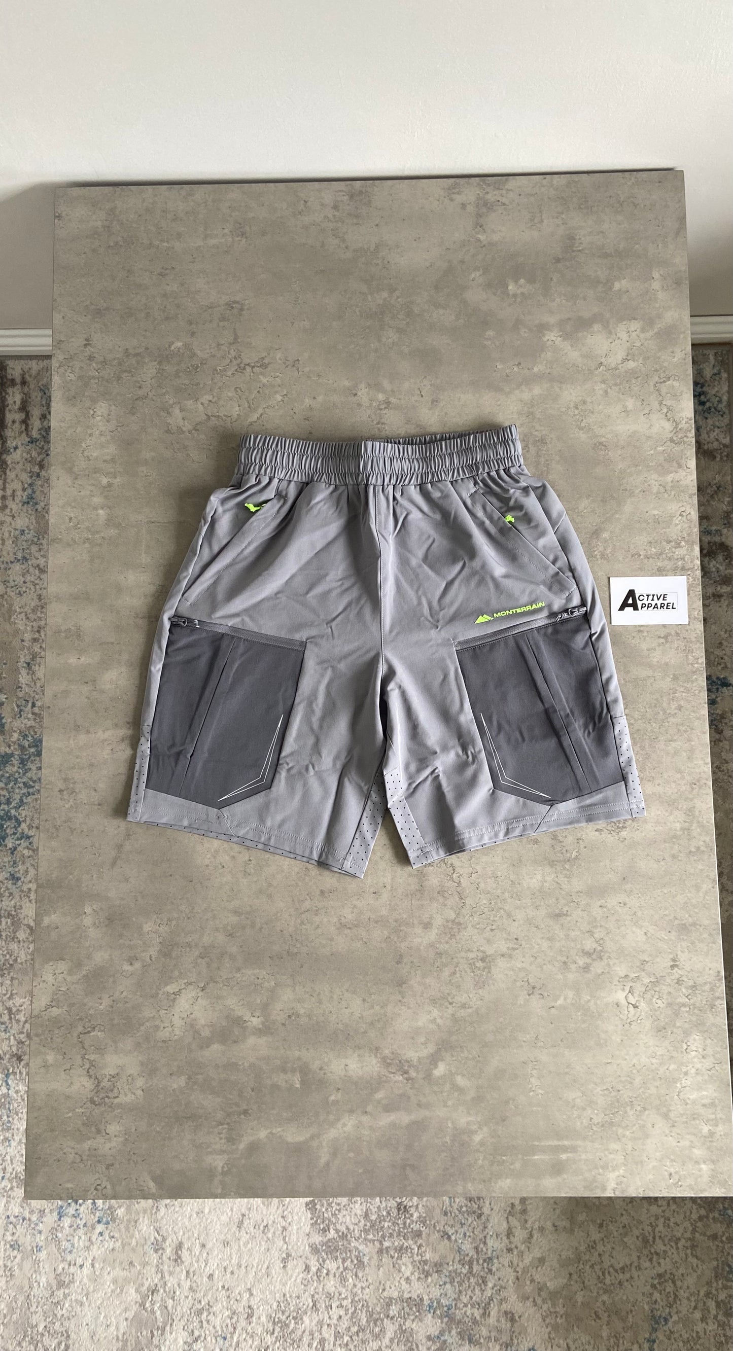 MONTERRAIN 3-PIECE WOVEN TRACKSUIT - GREY/VOLT