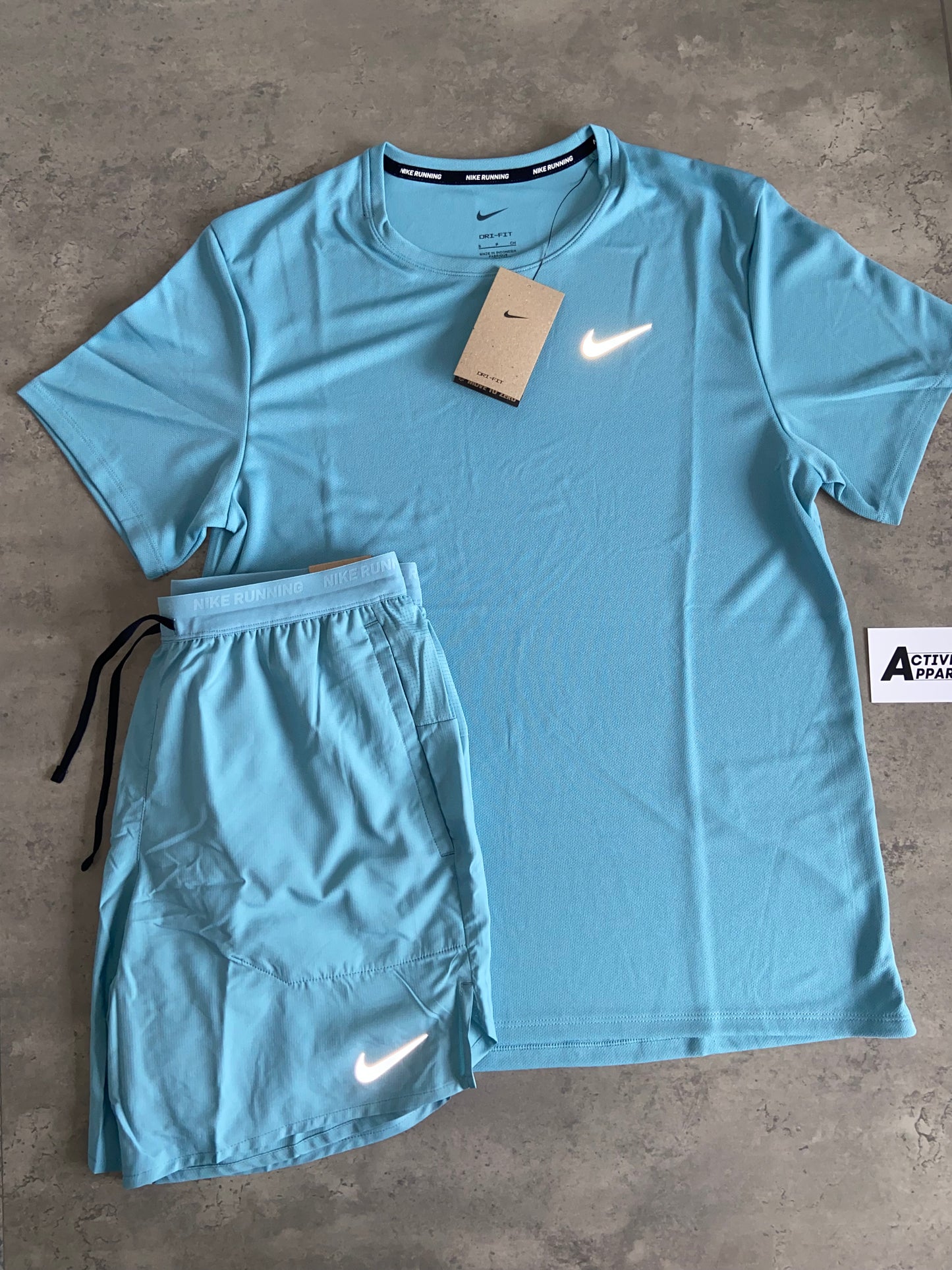 NIKE T-SHIRT SET - DENIM TURQUOISE