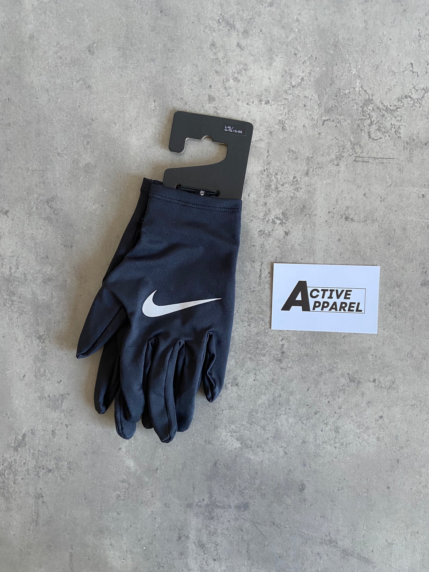 NIKE MILER GLOVES - BLACK