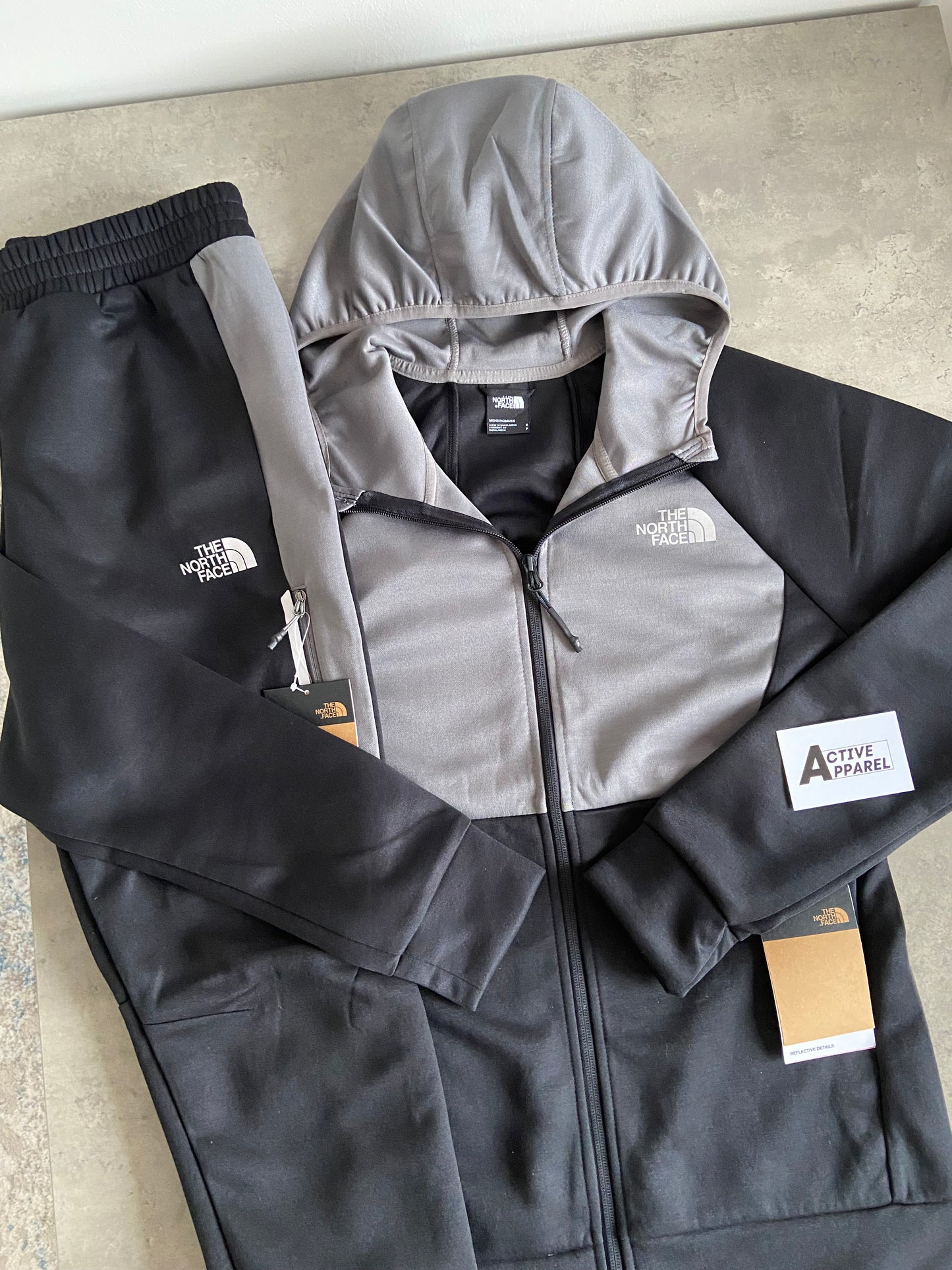 THE NORTH FACE TECH TRACKSUIT - CEMENT GREY/ BLACK
