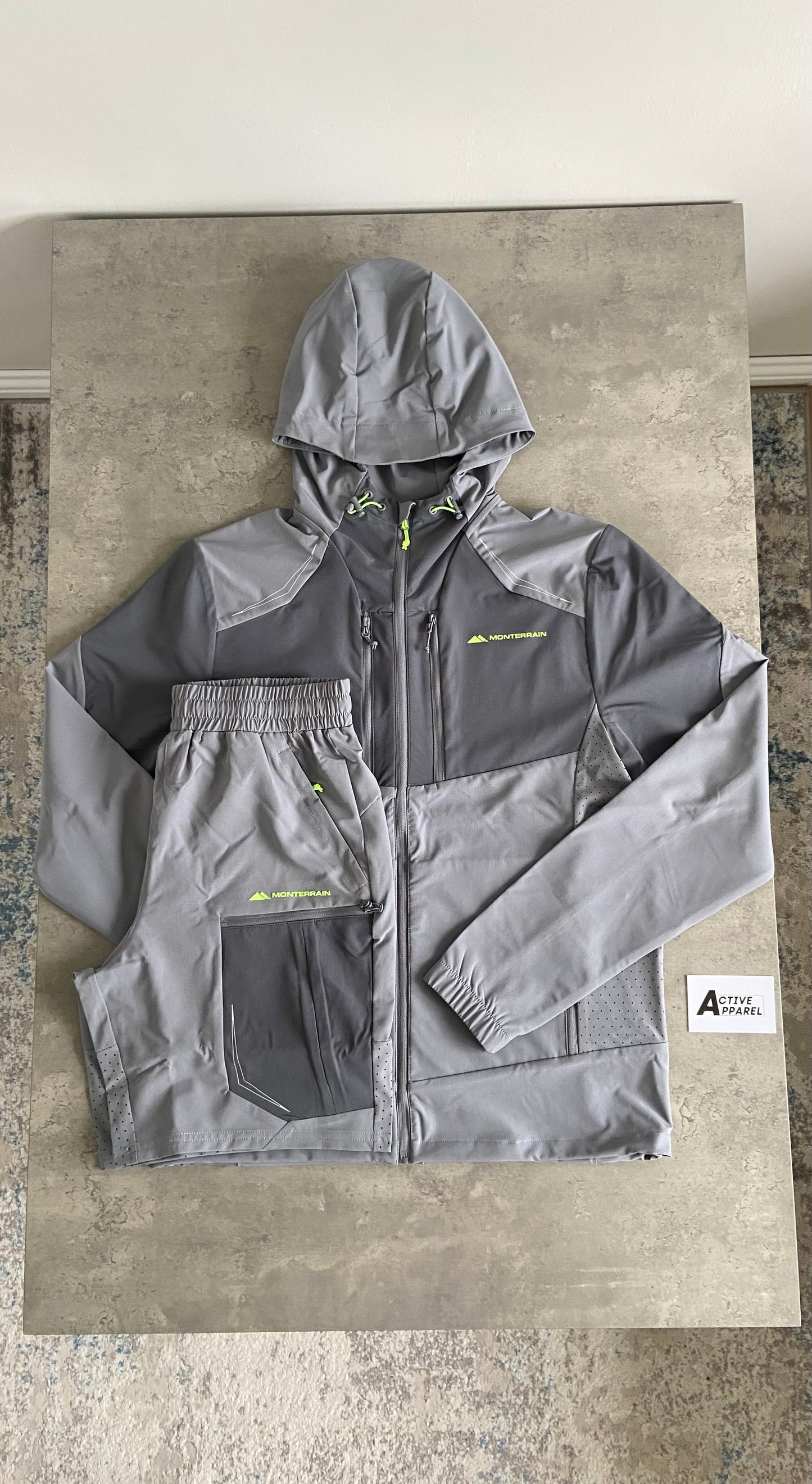 MONTERRAIN ORBIT TRACKSUIT - GREY/VOLT