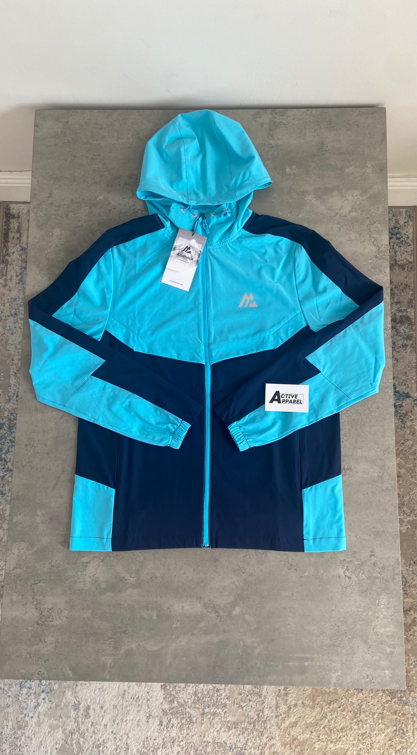 MONTIREX TWO TONE TRACKSUIT - AQUA BLUE/NAVY