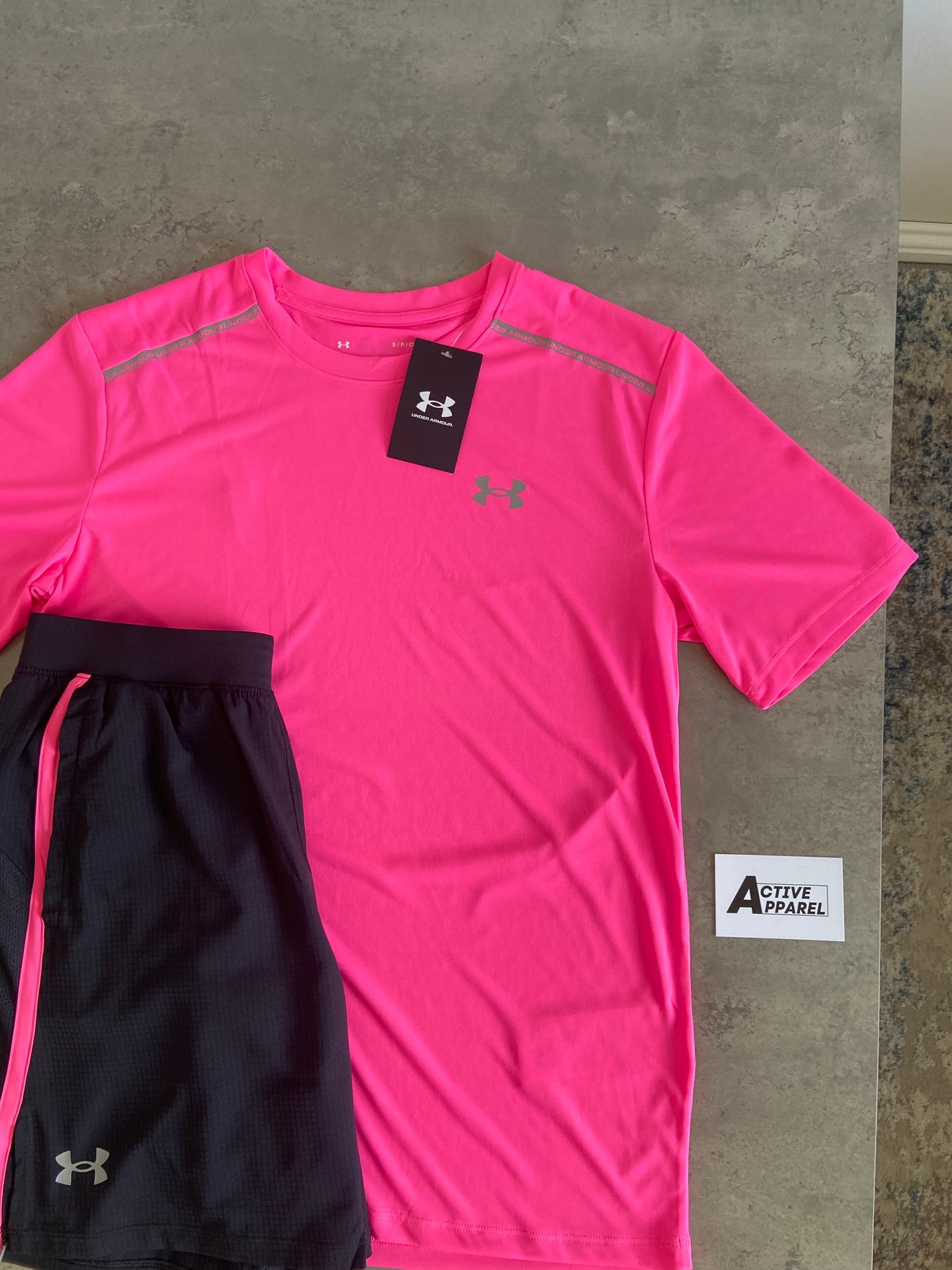 UNDER ARMOUR TECH SET - PINK/BLACK