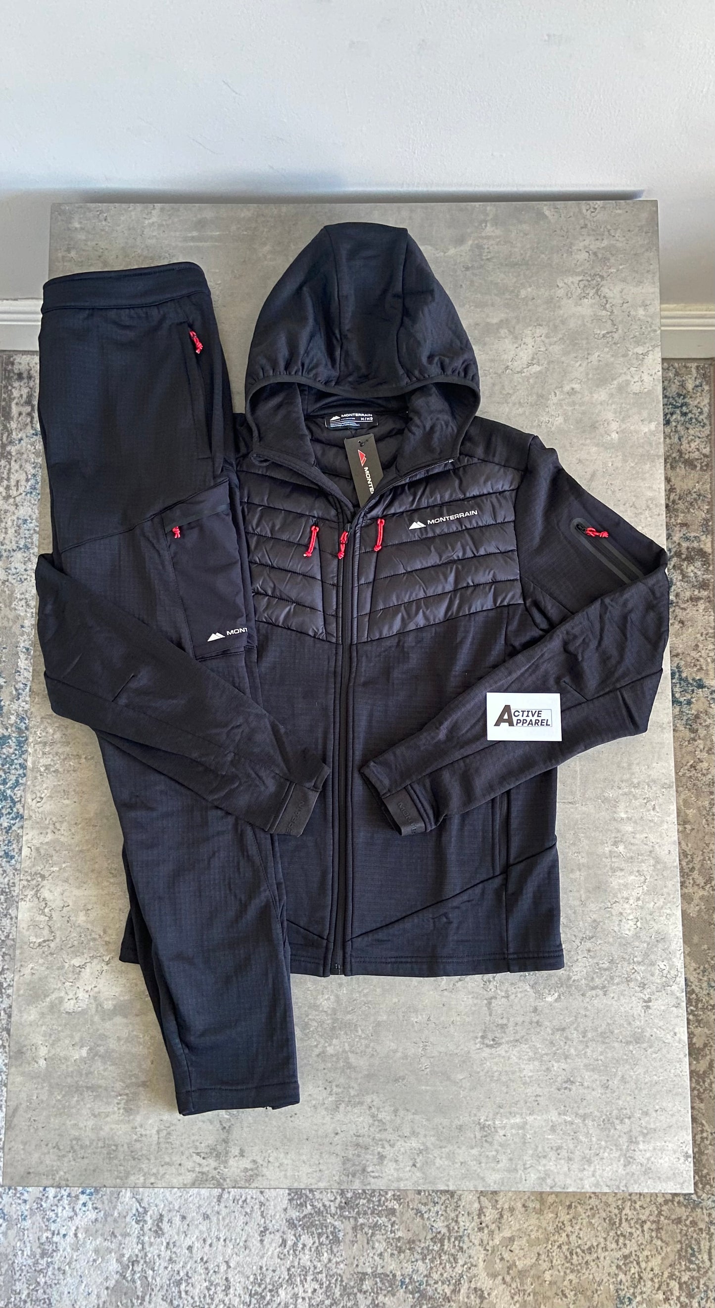 MONTERRAIN HYBRID TRACKSUIT - JET BLACK
