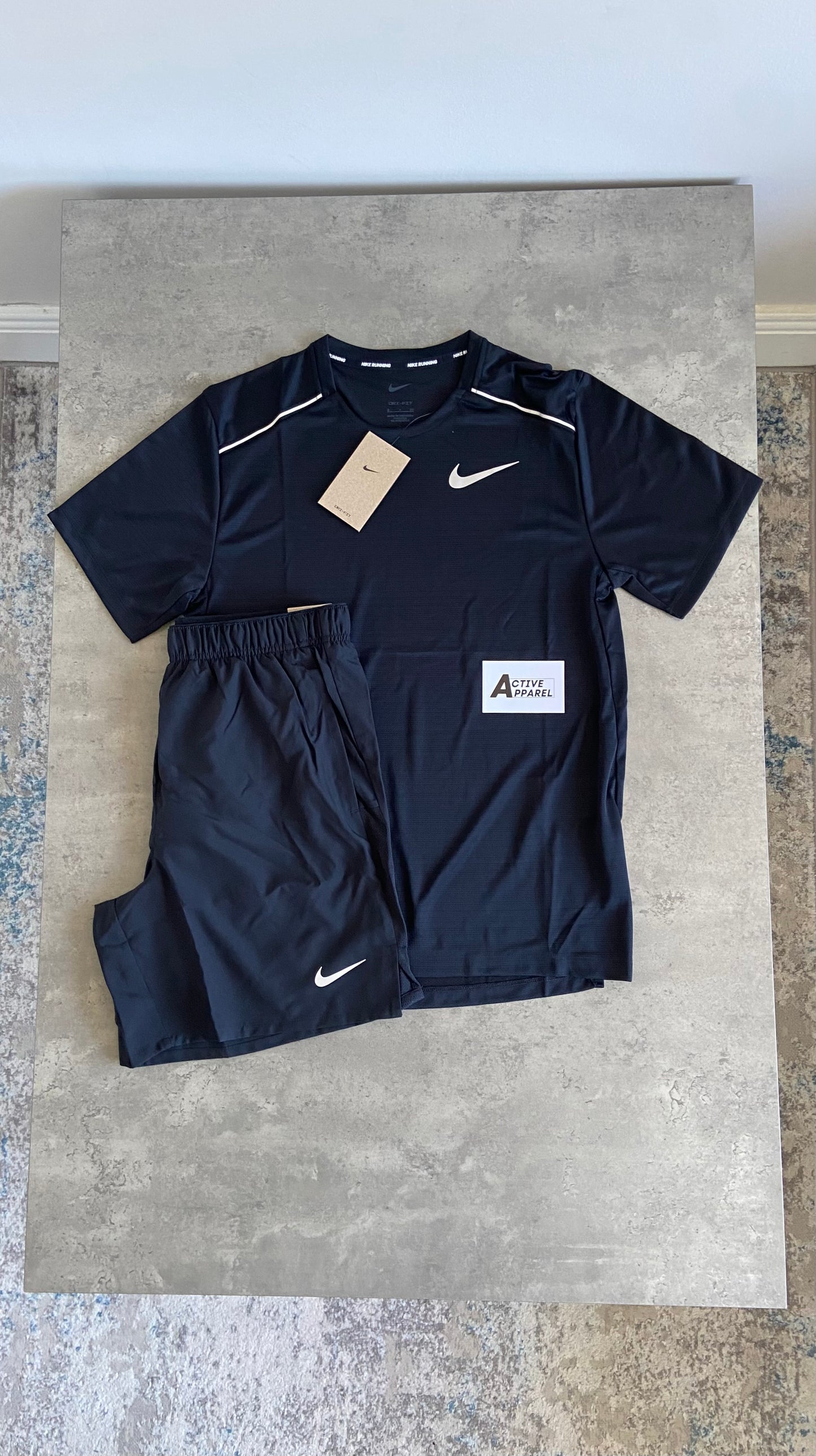 NIKE REPEL 3-PIECE SHORTS SET - BLACK