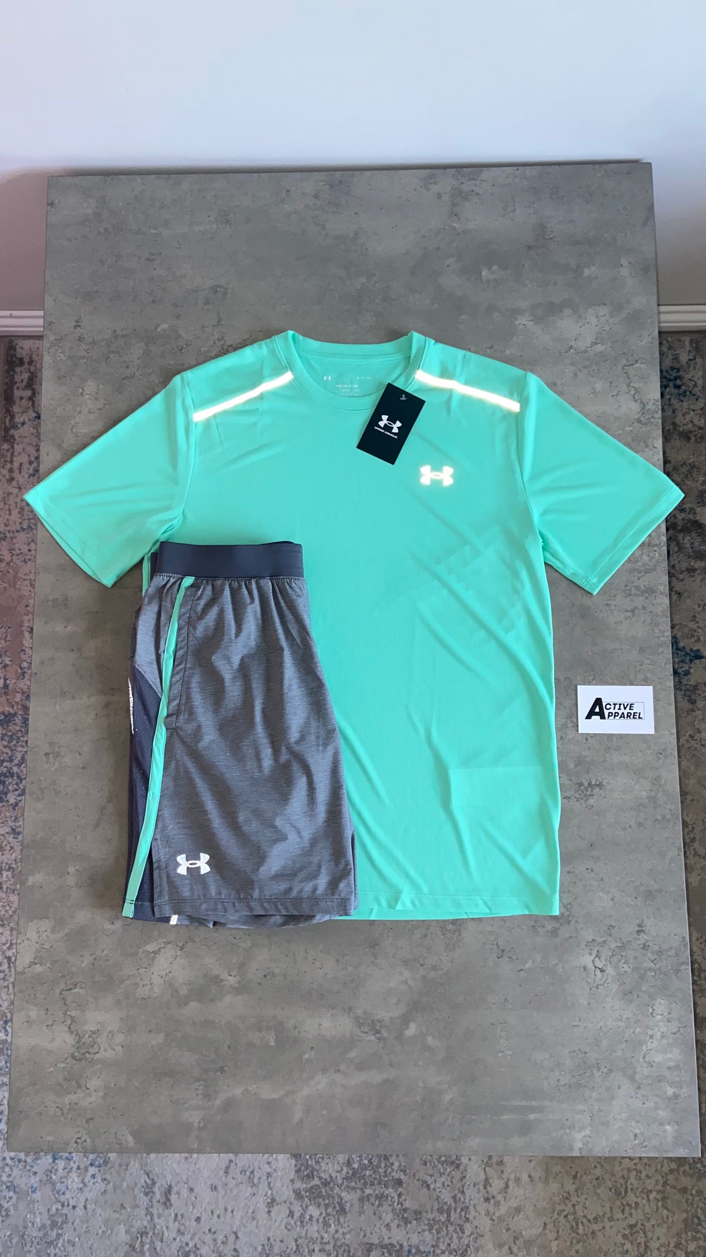 UNDER ARMOUR TECH SET - MINT/GREY