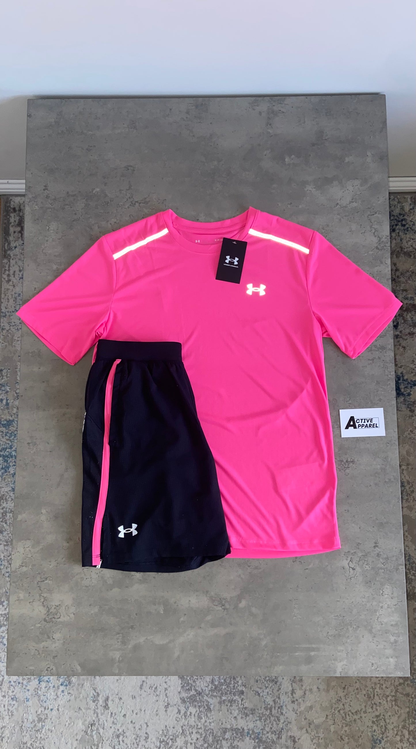 UNDER ARMOUR TECH SET - PINK/BLACK