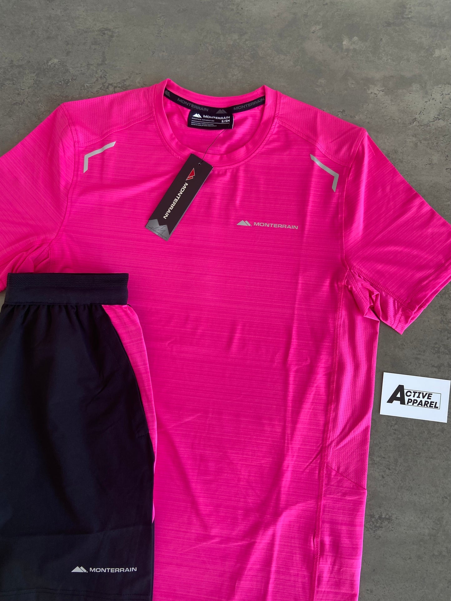 MONTERRAIN T-SHIRT SET - HYPER PINK/BLACK