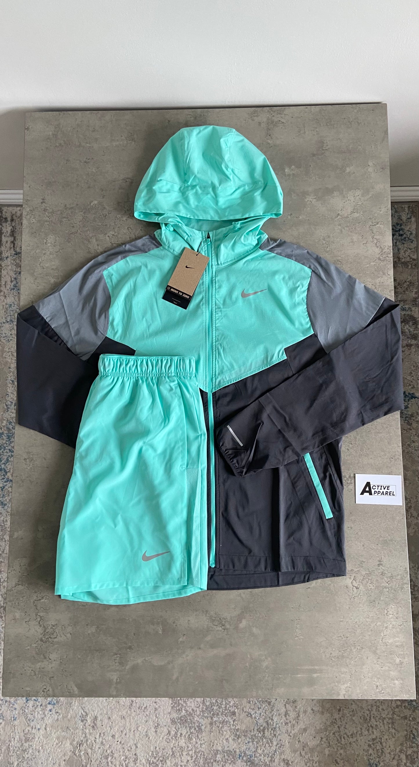 NIKE WINDRUNNER SET - MINT/GREY/CHARCOAL BLACK