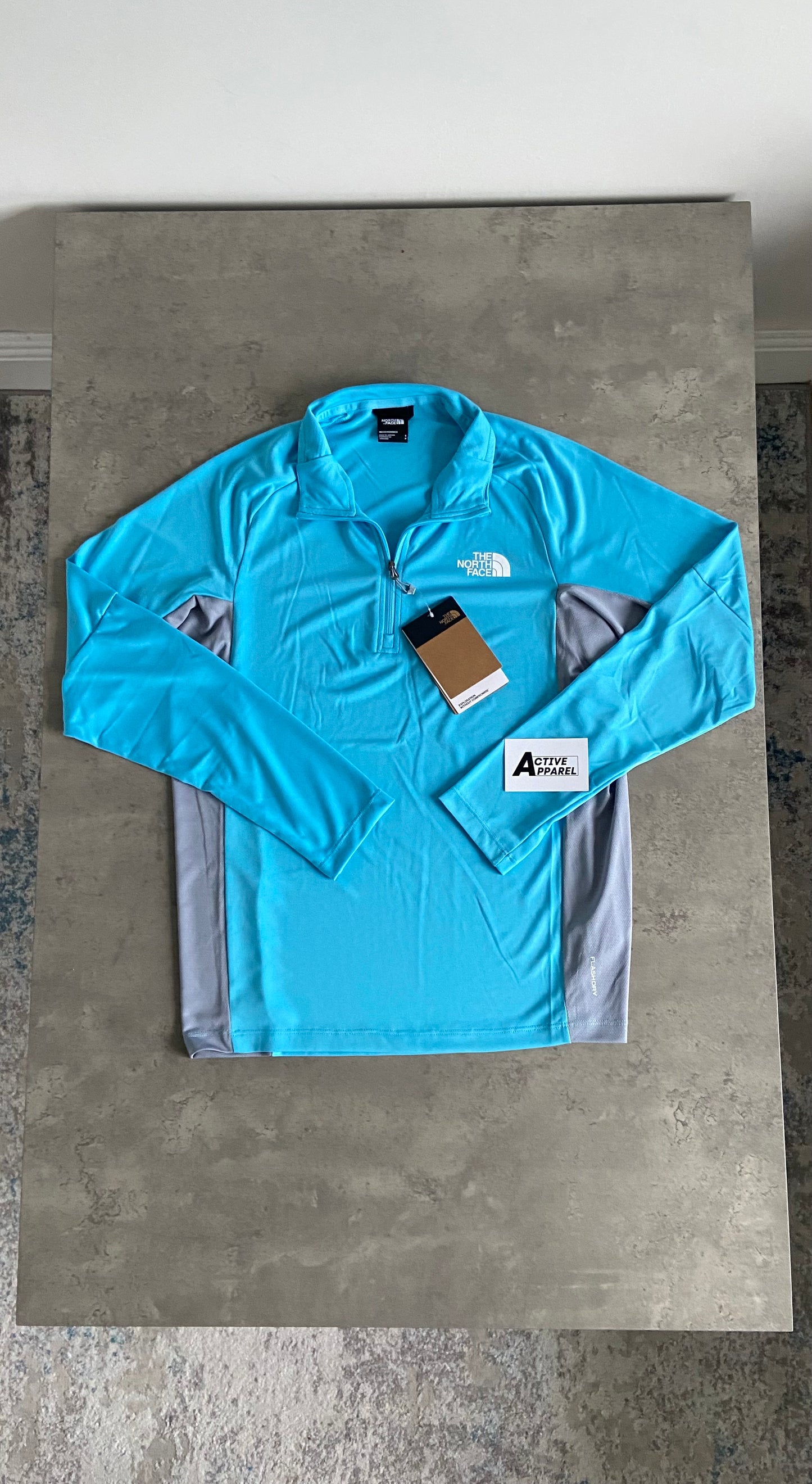 THE NORTH FACE 1/4 ZIP 3-PIECE SET - AQUA BLUE/GREY