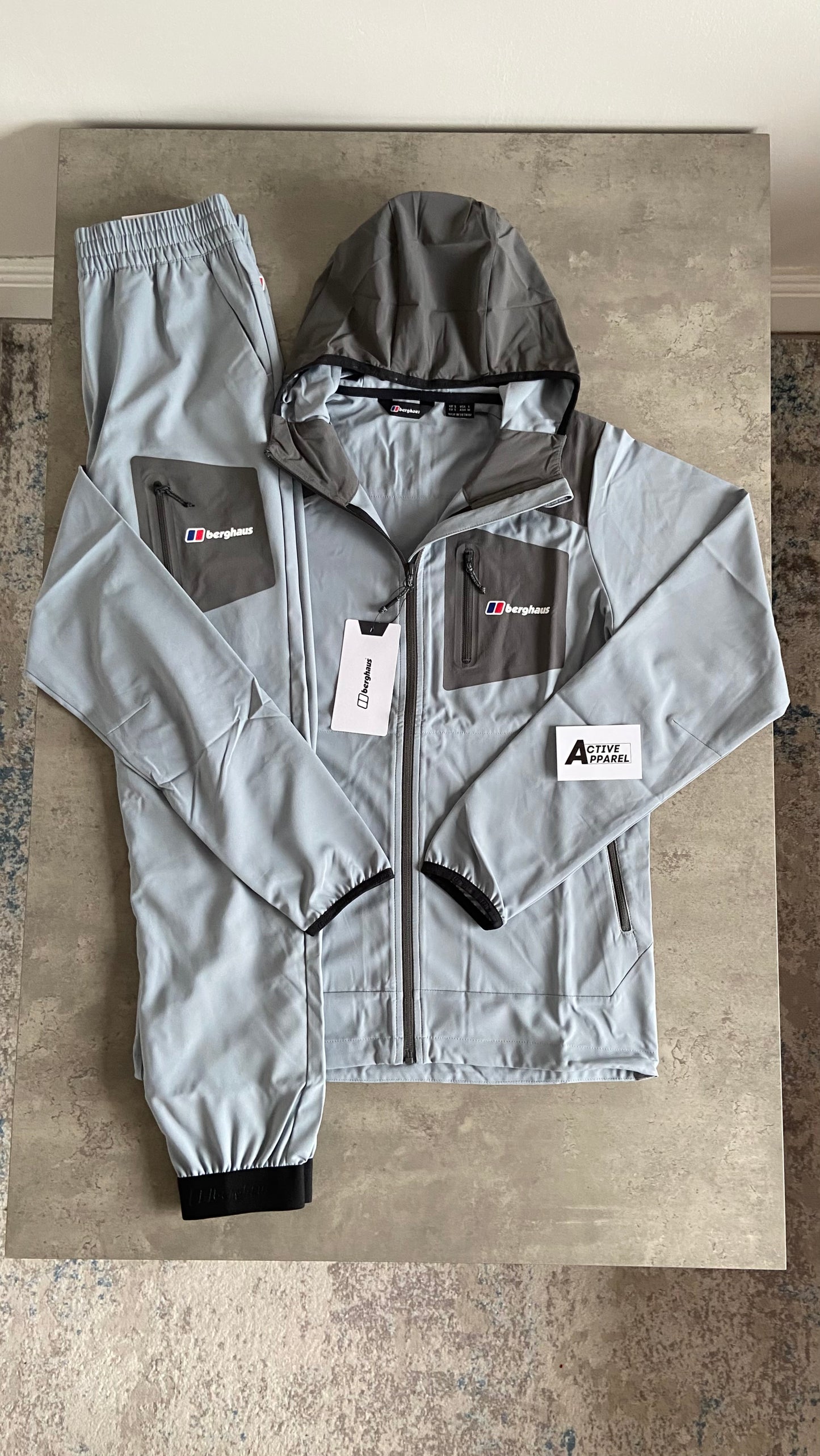 BERGHAUS WOVEN TRACKSUIT - LIGHT GREY/ CEMENT GREY