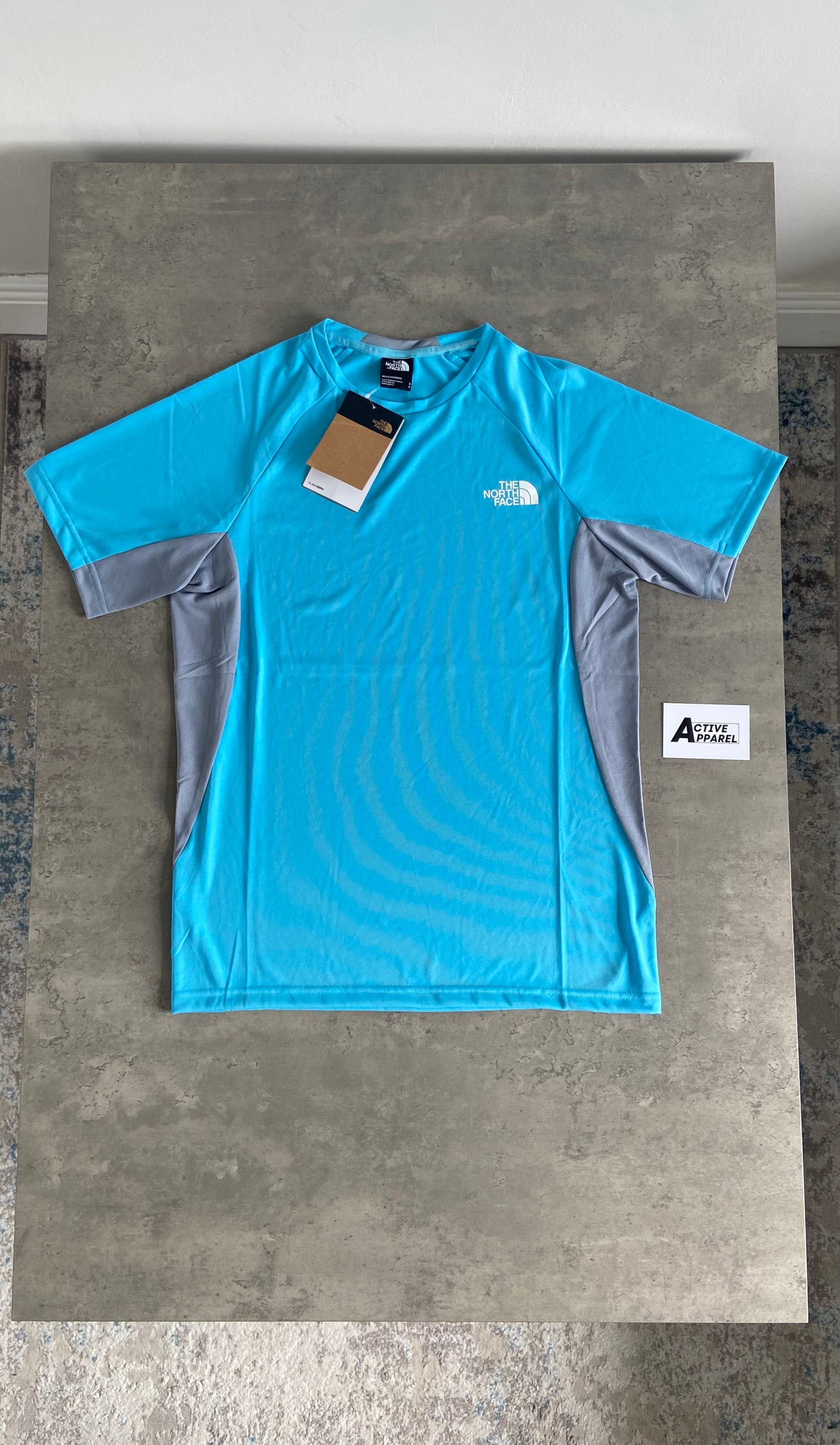 North Face 1/4 Zip 3-Piece Set - Aqua Blue/Grey