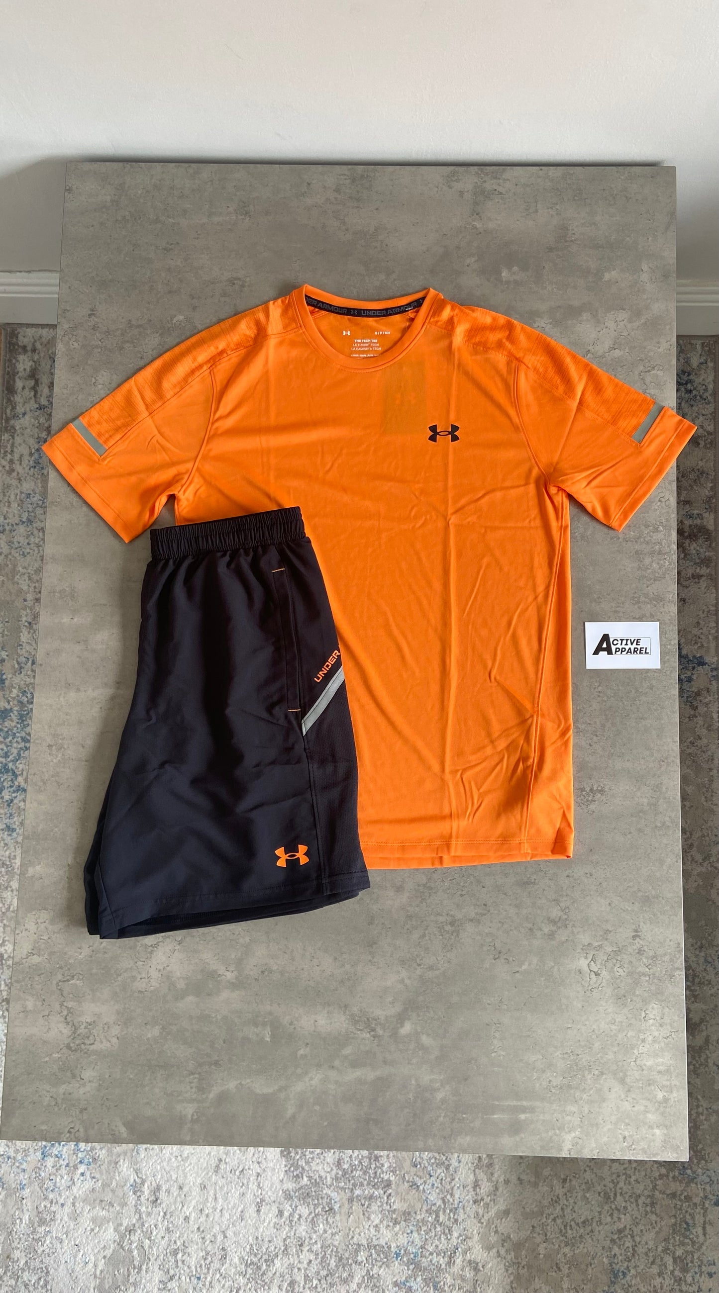 UNDER ARMOUR TECH 3-PIECE SET - ORANGE/BLACK