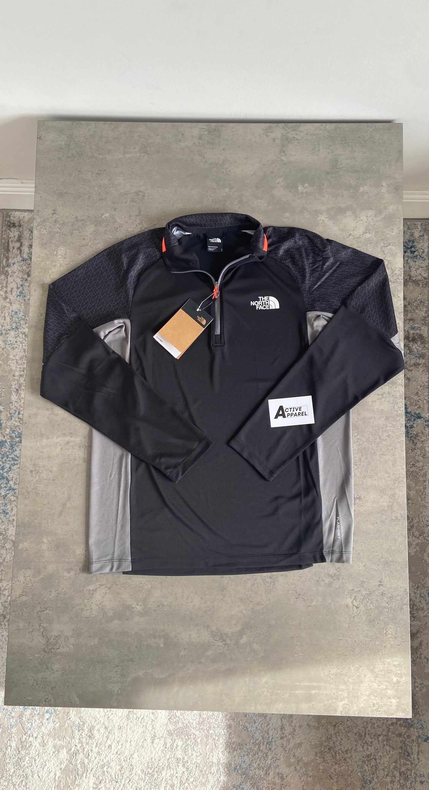 North Face 1/4 Zip - Black/Grey