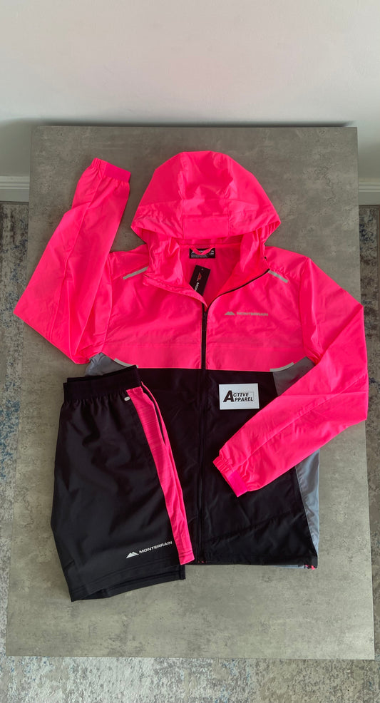 Monterrain Windrunner Set - Neon Pink/Black