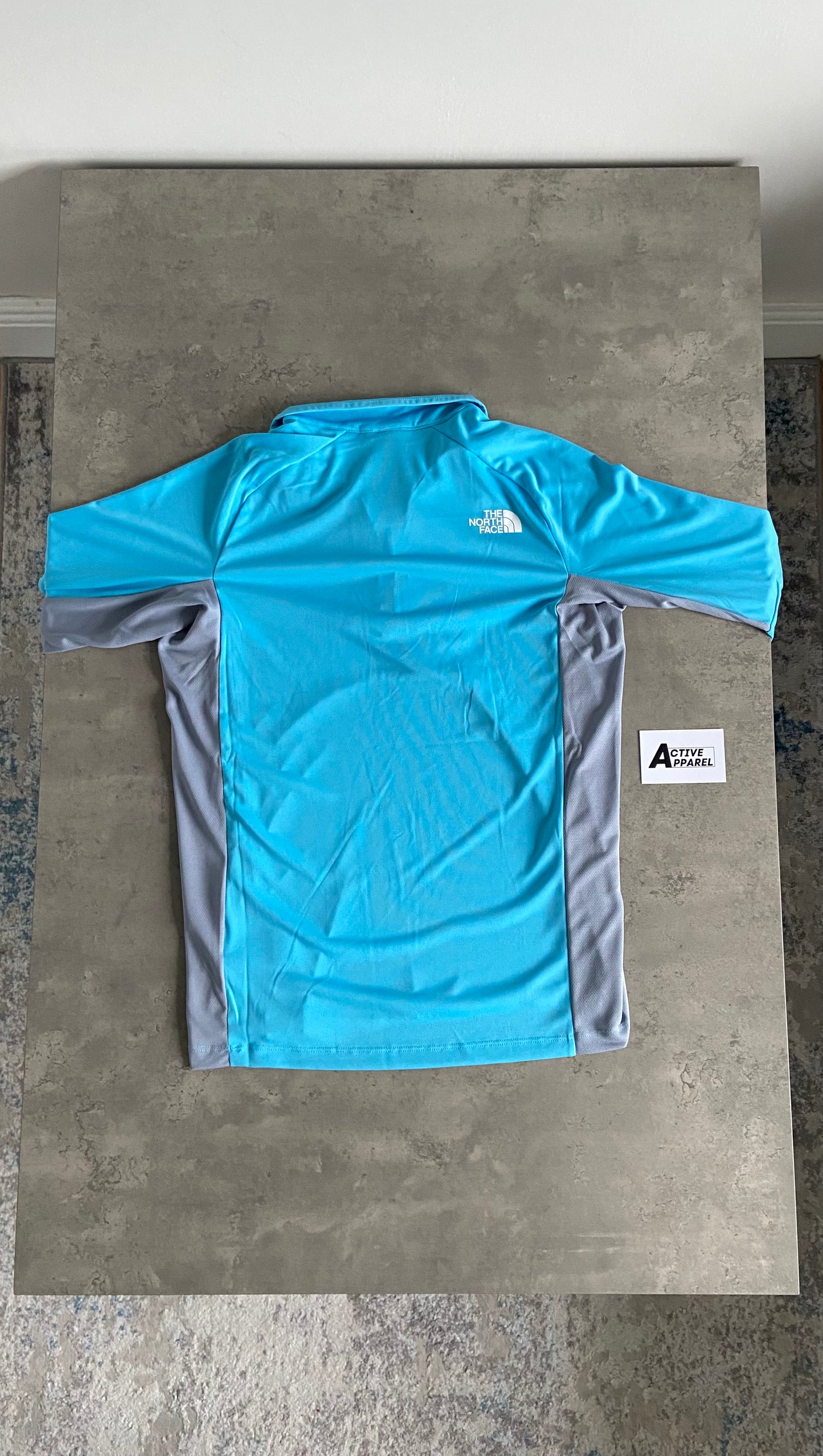 North Face 1/4 Zip 3-Piece Set - Aqua Blue/Grey