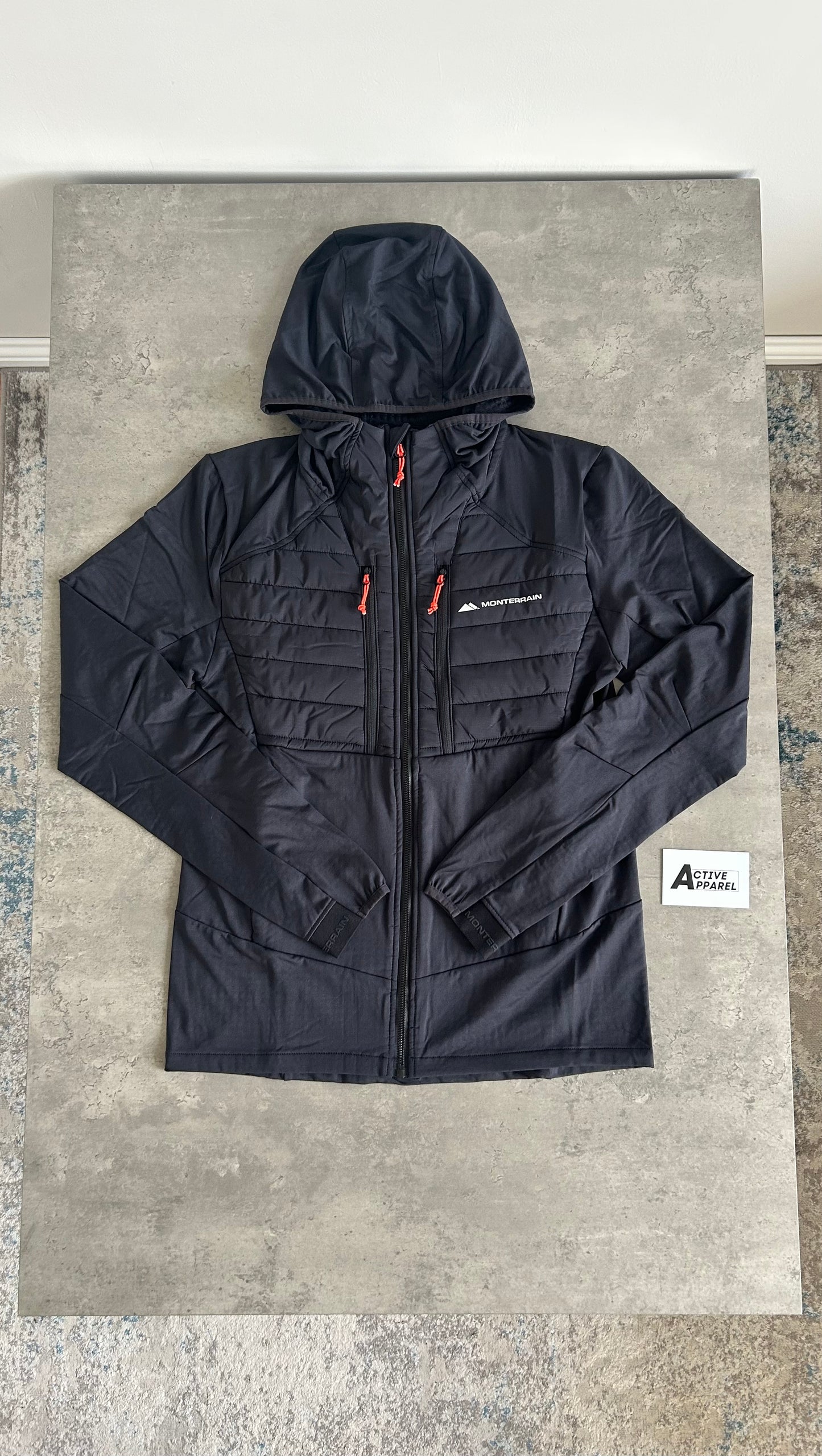 MONTERRAIN HYBRID TRACKSUIT 3.0 - JET BLACK/HYPER RED