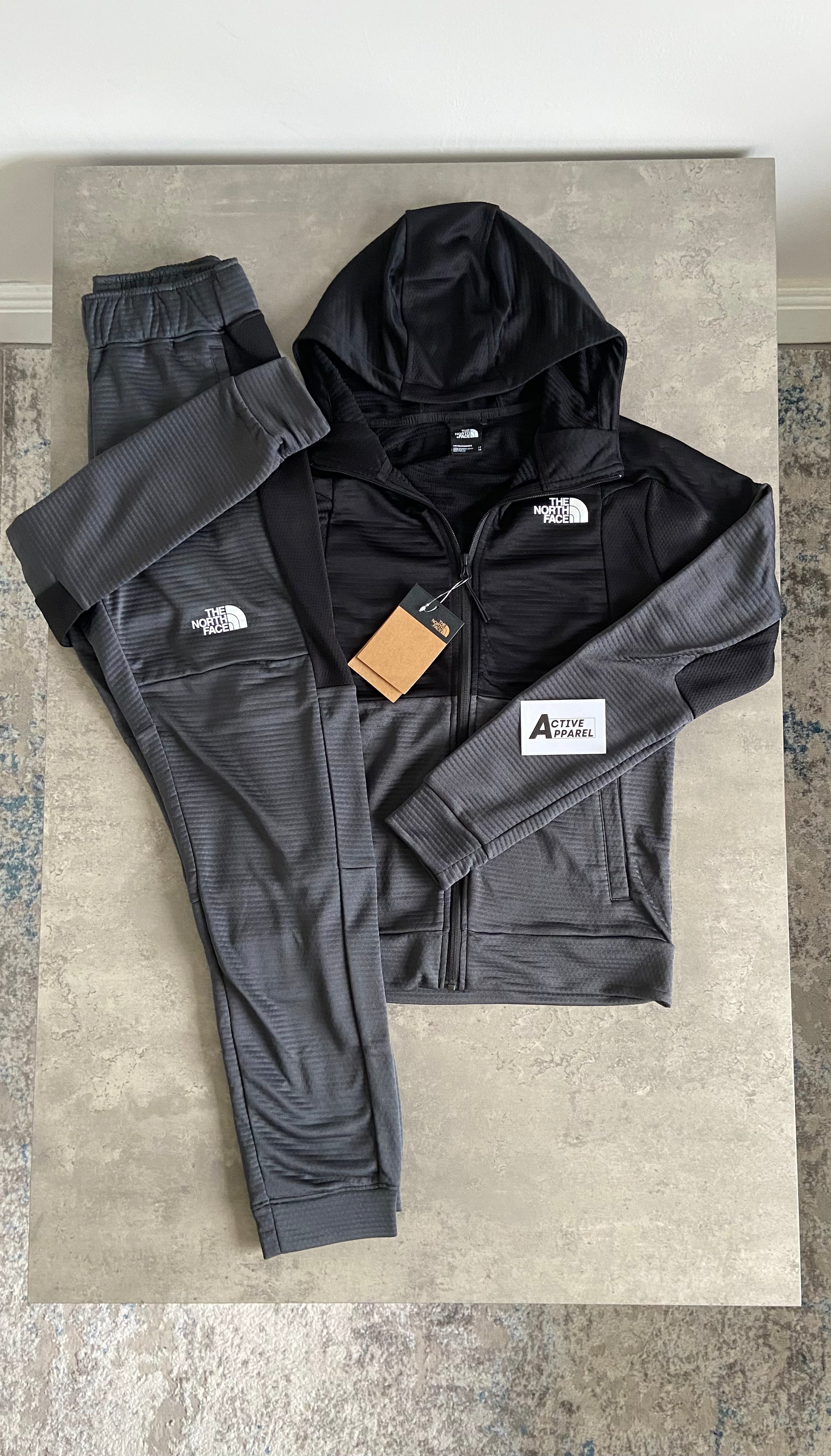 North Face Mountain Athletics Tracksuit Black Asphalt Grey