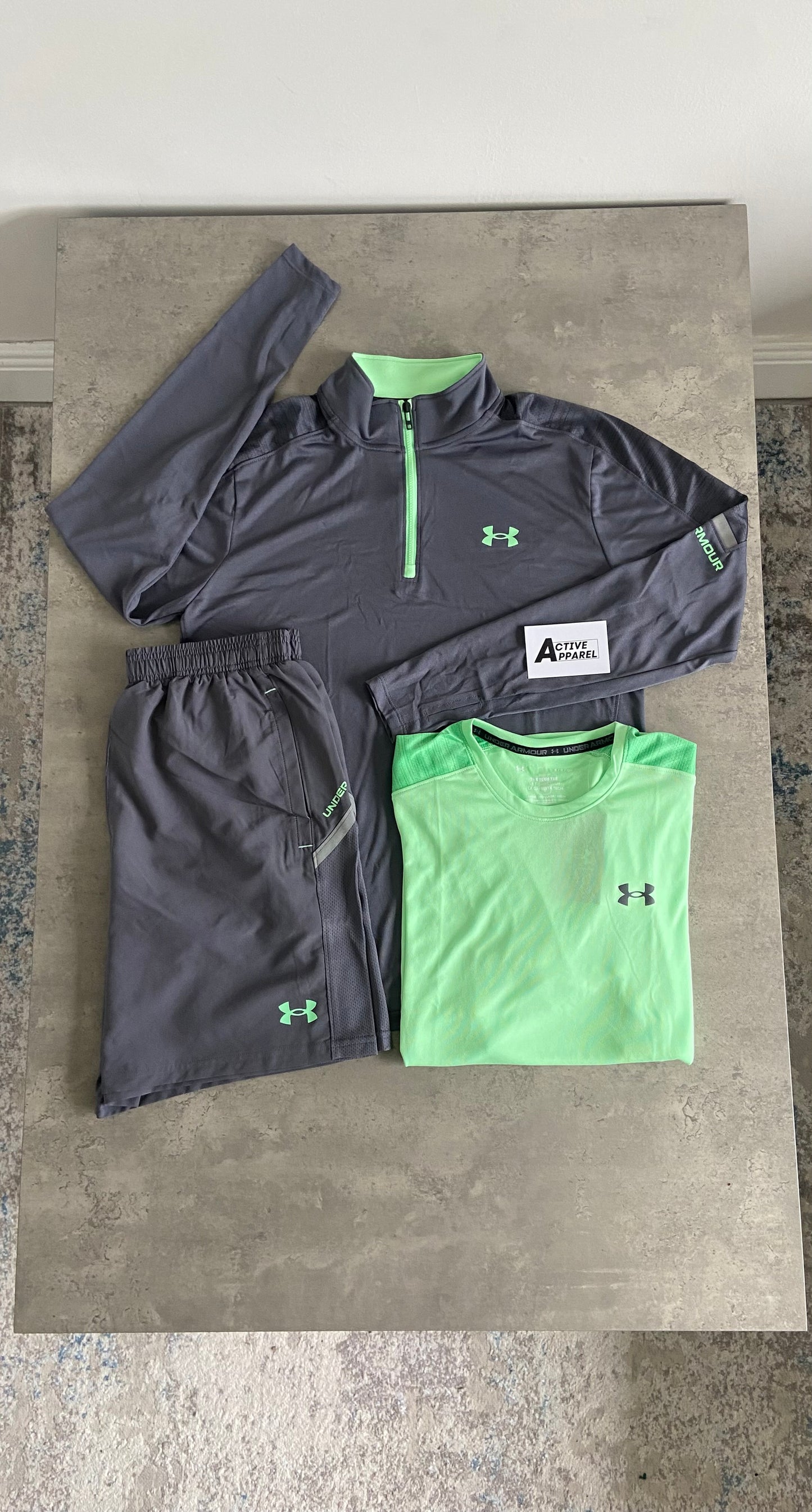 Under Armour 3-Piece Set - Grey/Green