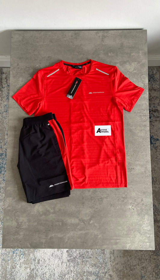 Monterrain T-Shirt Set - Red/Black